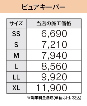 ピュアキーパーの値段表