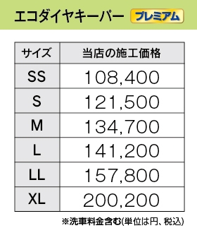 エコダイヤモンドキーパーの値段表1